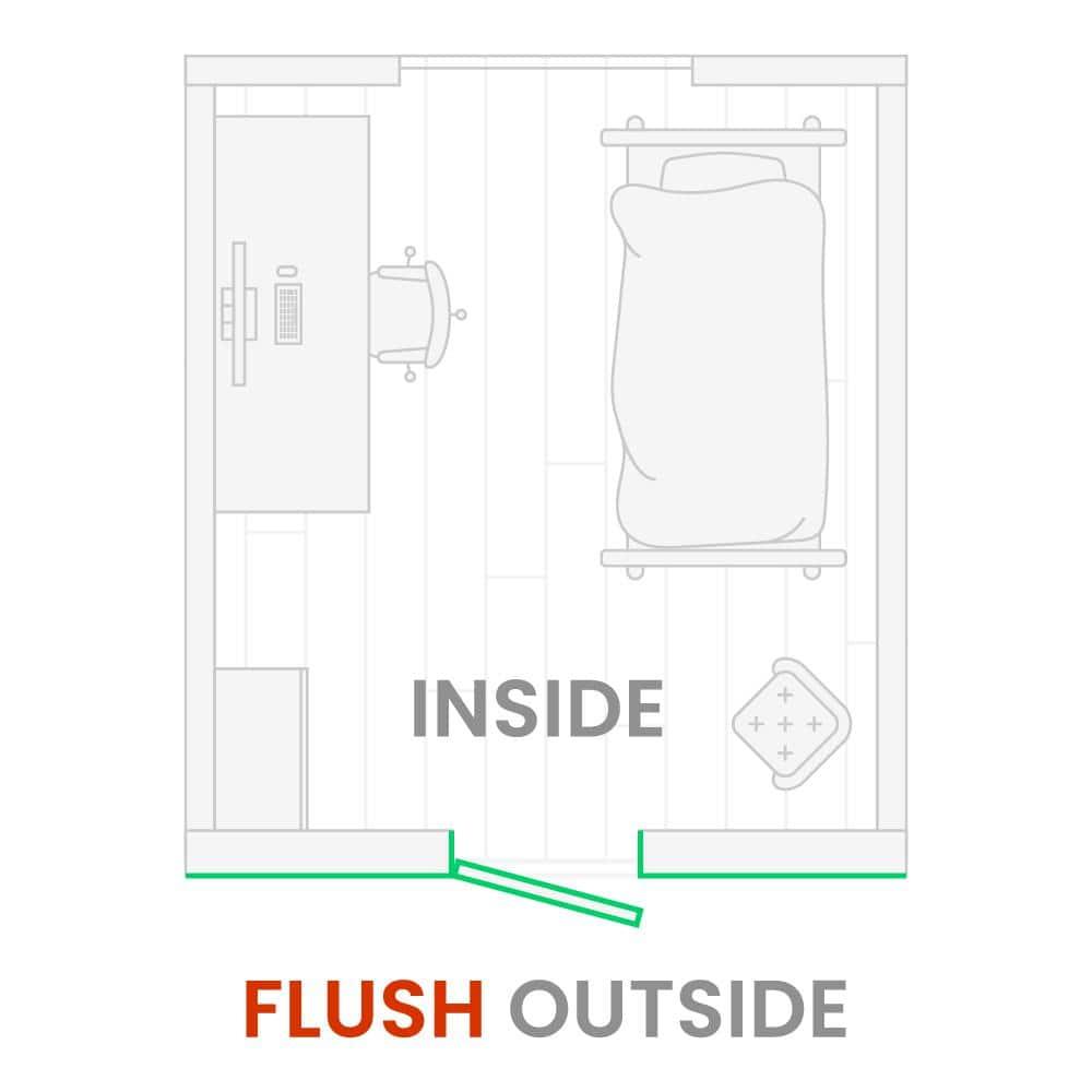 Belldinni Invisible Frameless Door Manufactured Wood Solid Core Regular Interior Door