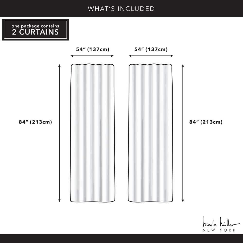Nicole Miller Nicole Miller New York Mabel Sheer Rod Pocket Curtain Panels Pair (Set of 2)