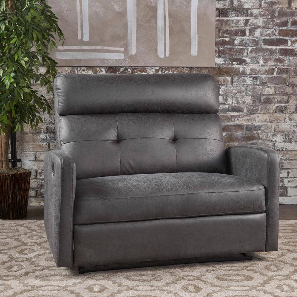 Halima 2-Seater Recliner - Slate - Christopher Knight Home: Upholstered Polyester, Hardwood Frame, 500lb Capacity