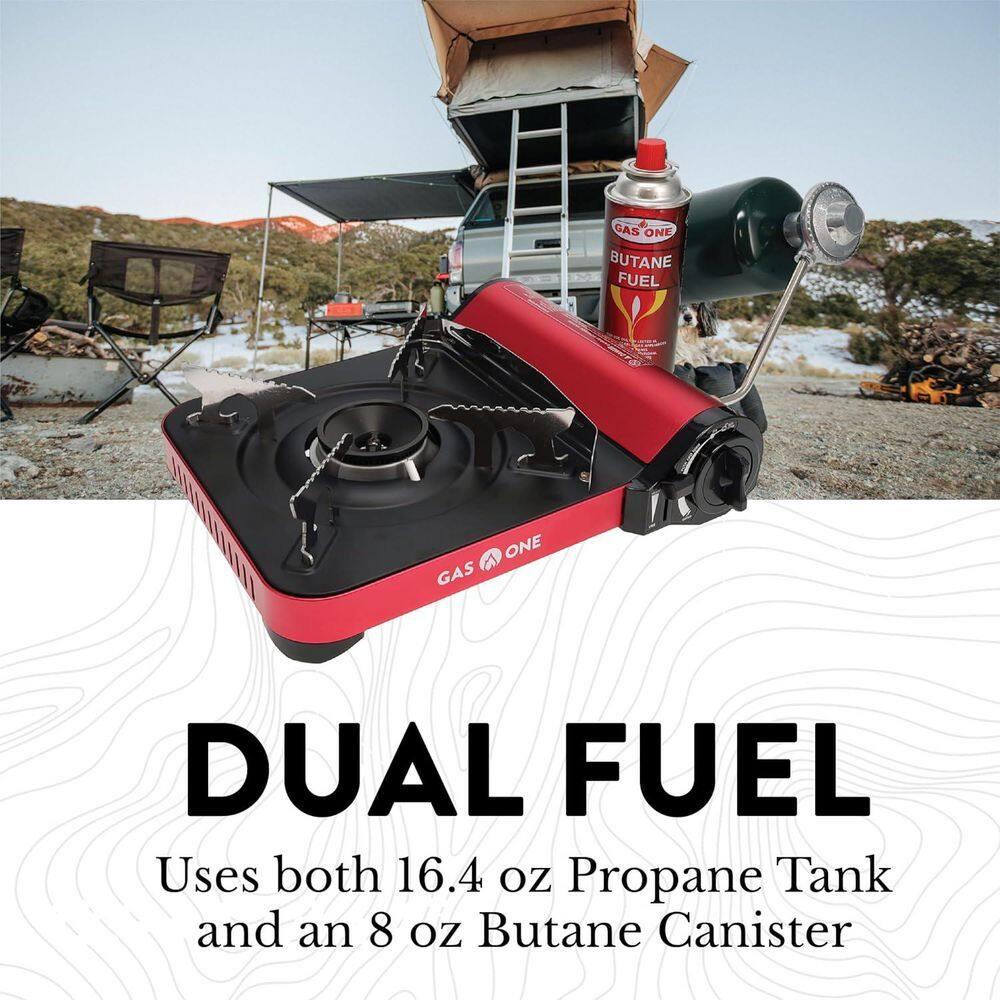 GasOne 12,000 BTU Propane or Butane Stove GS-3100P Portable Dual Fuel Camping Stove Burner