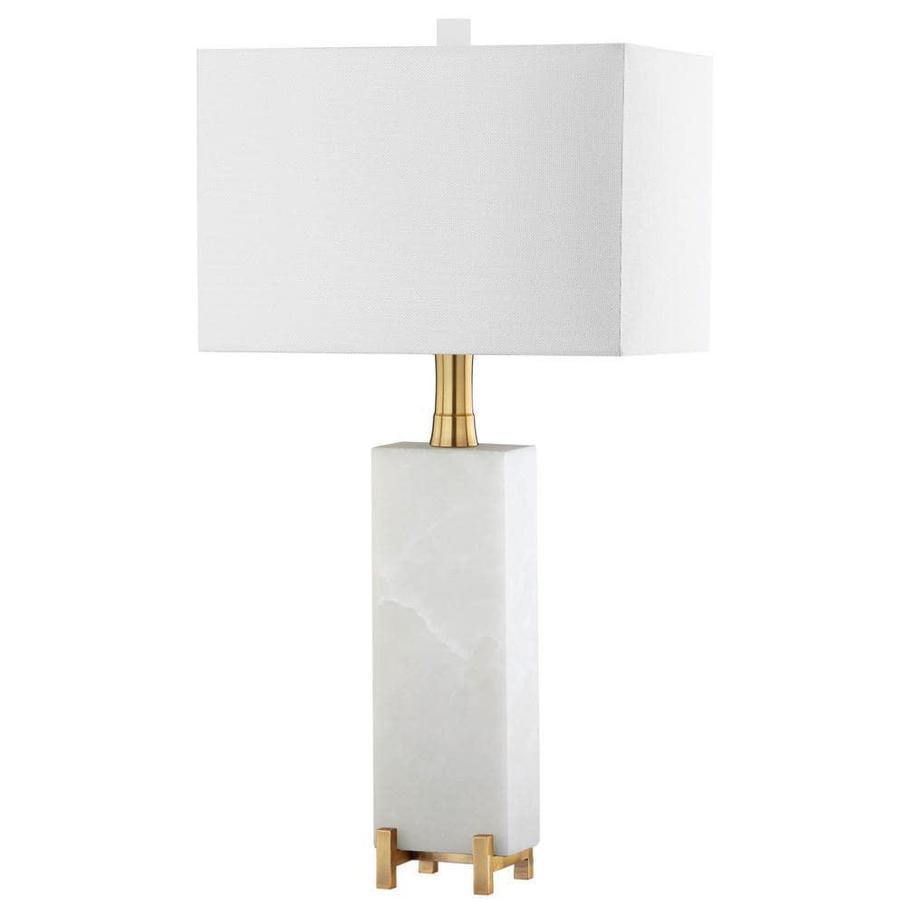 Sloane Alabaster Table Lamp - 30 Inch Height - TBL4065 - White/Gold - Safavieh