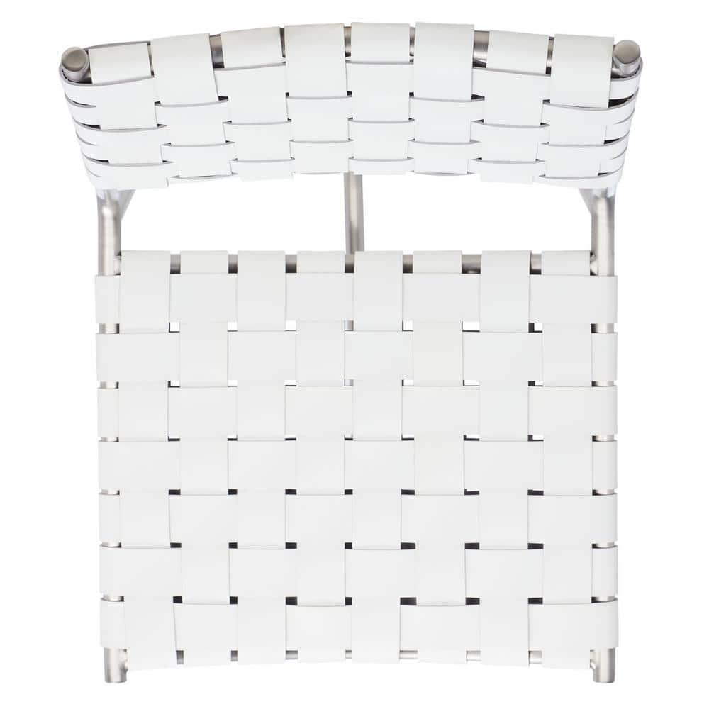 Olenna Woven Counter Stool - BST3011 - White/Silver - Safavieh
