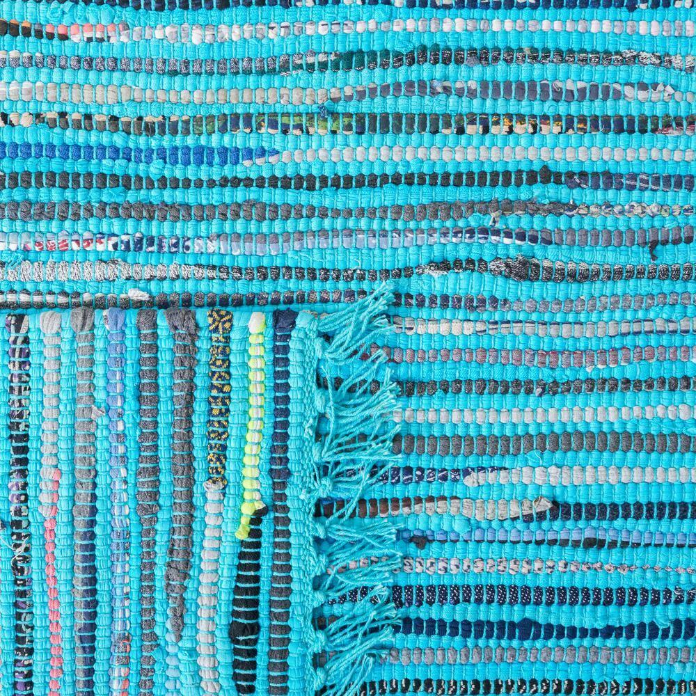 Rag Rug RAR125 Hand Woven Indoor Accent Rug - Turquoise/Multi - 2'x3' - Safavieh.