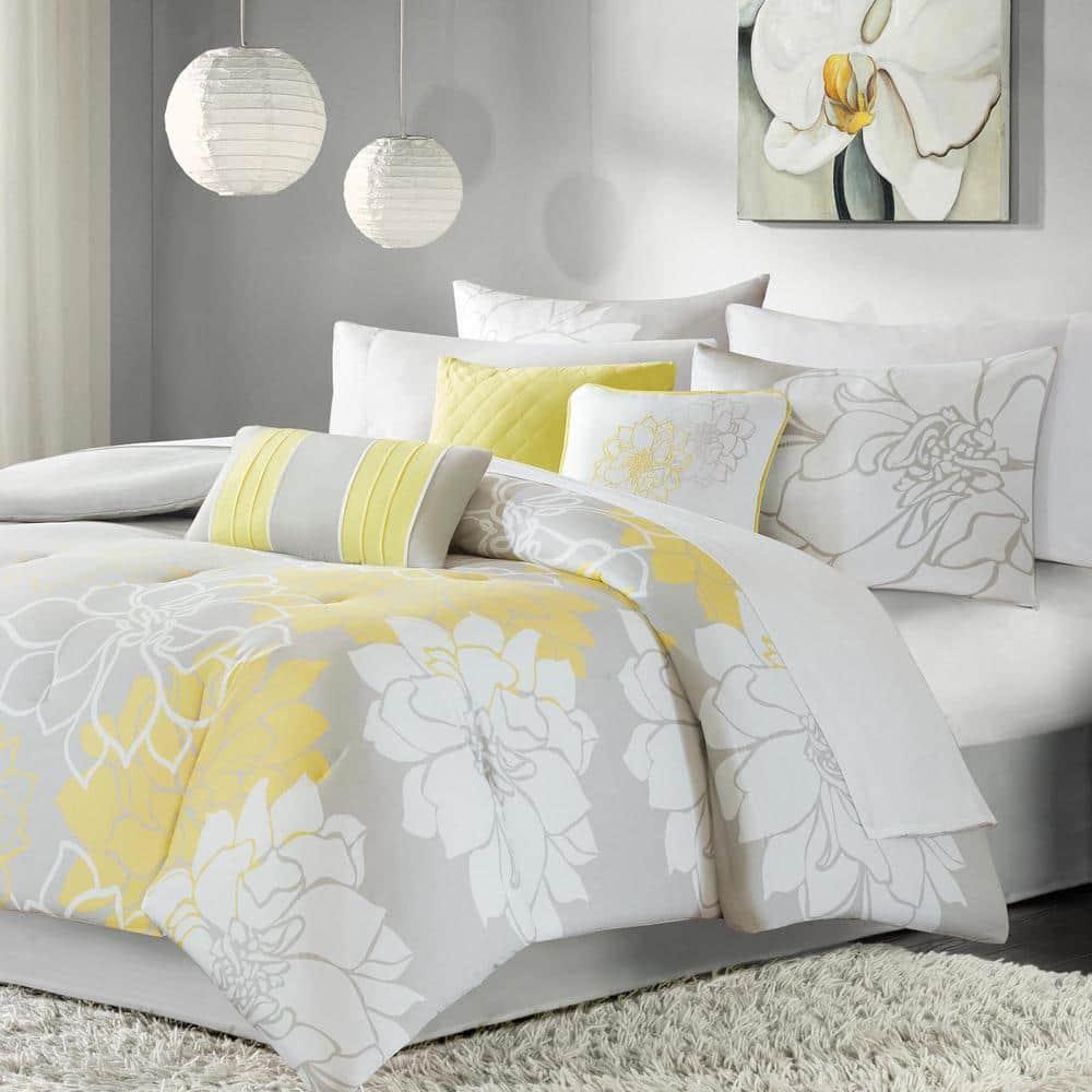 Madison Park Lola 7 Piece Floral Cotton Comforter Set