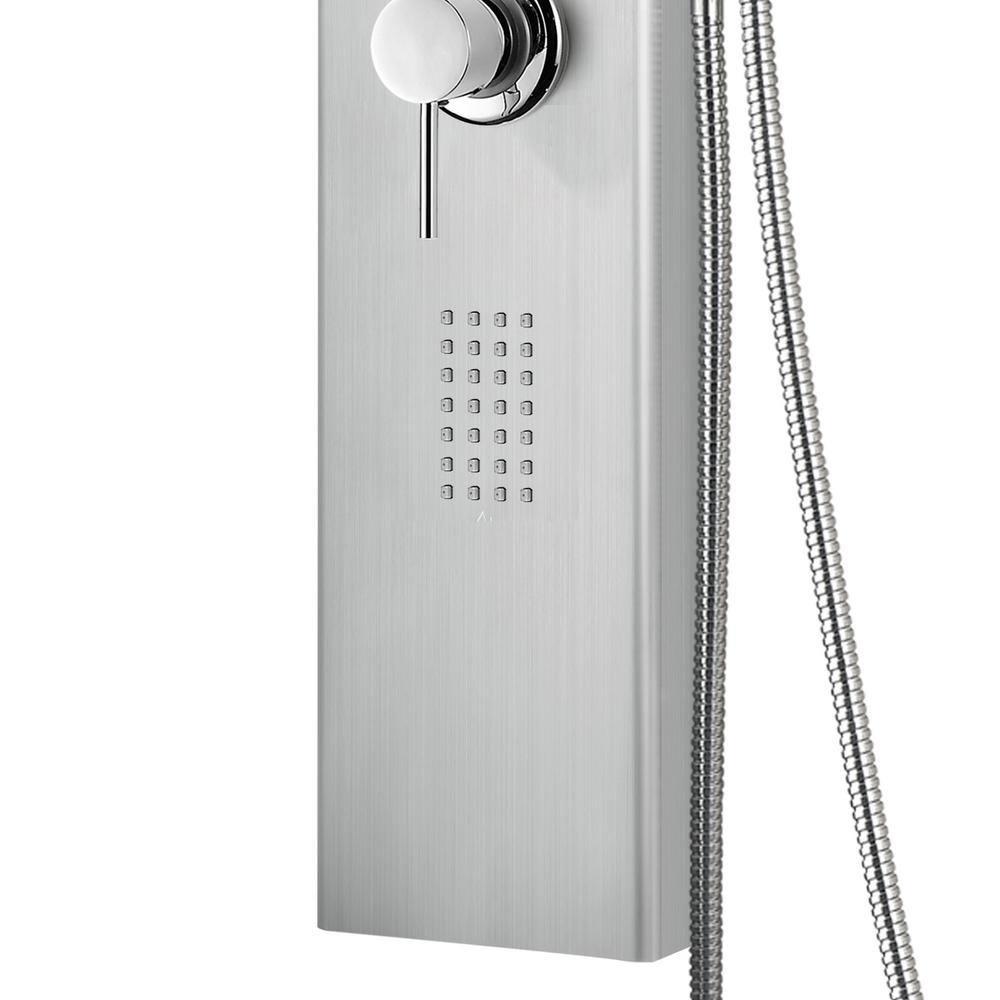 AquaNiche 8-in Rain Showerhead Showerspa with 4-Body Jets Built-in Niche and Handshower