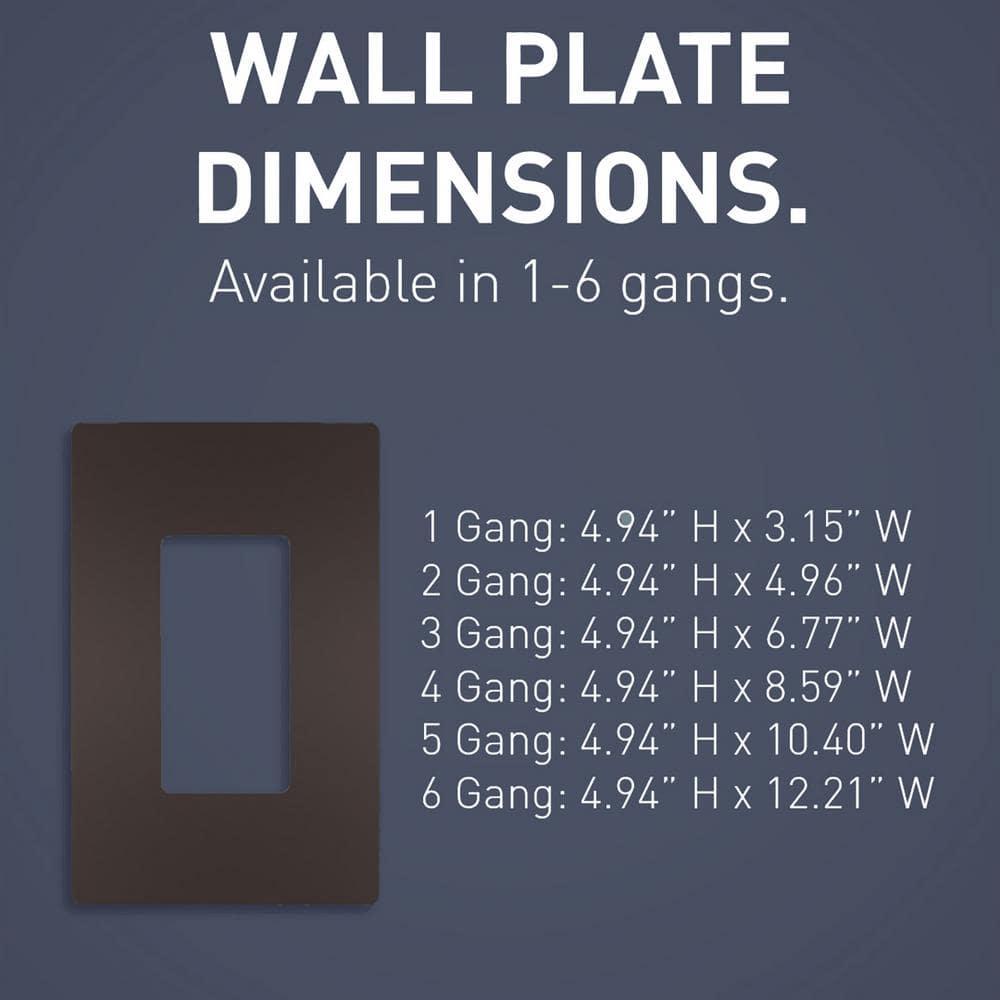 Dark Bronze 1-Gang Screwless Polycarbonate Wall Plate