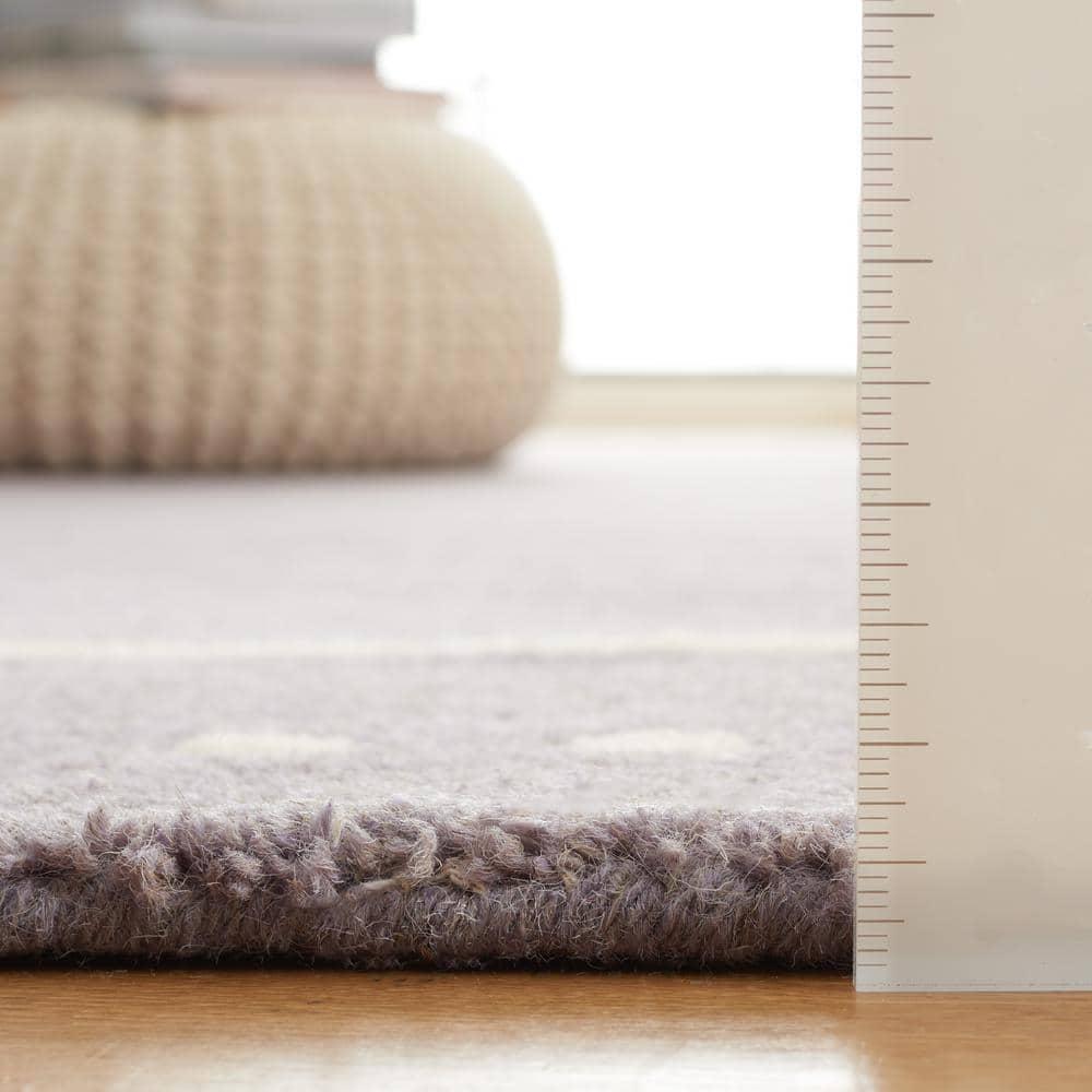 Bella BEL151 Hand Tufted Area Rug - Silver/Ivory - 5'x5' - Safavieh.