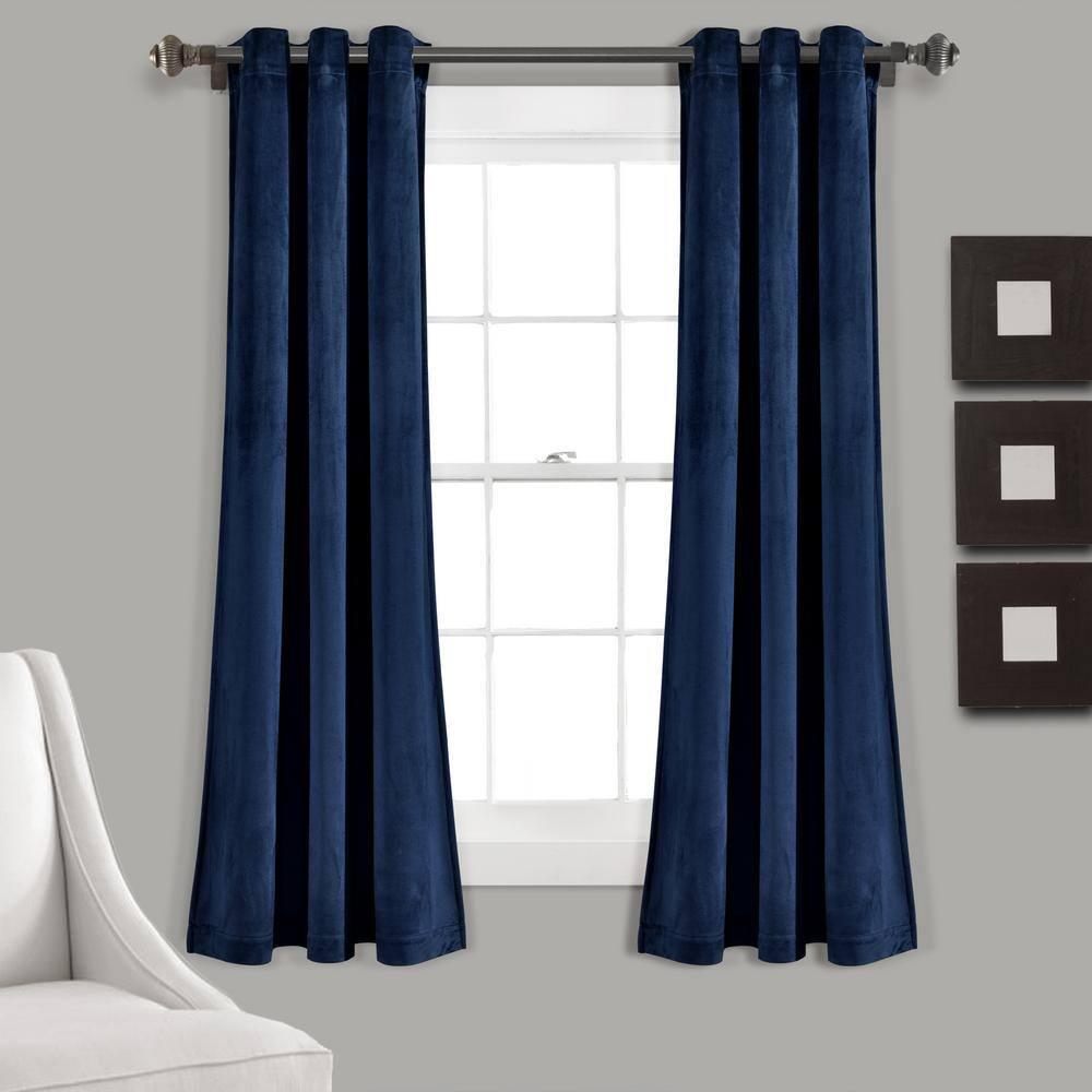 Lush Decor Prima Velvet Solid Velvet Room Darkening Curtain Pair (Set of 2)