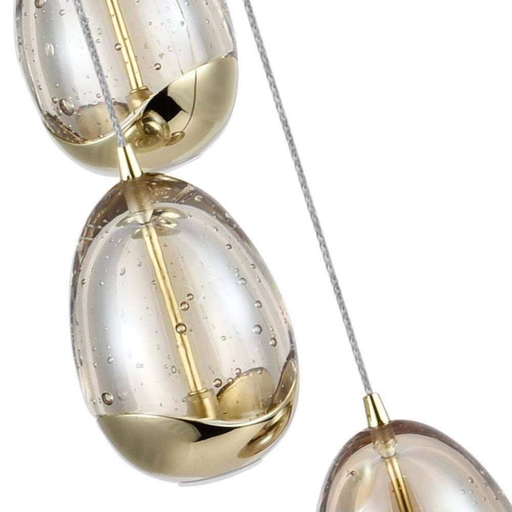VONN Lighting Venezia 7-Light Pendant Height Adjustable ETL Certified LED Teardrop Chandelier, Globe Glass Shades