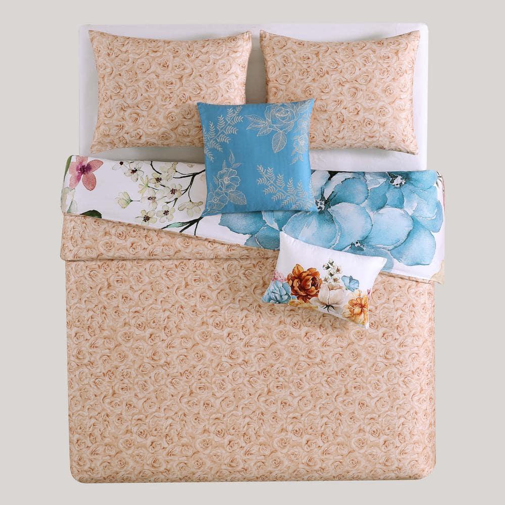 BeBeJan Bebejan Maia 100% Cotton Sateen 5 Piece Reversible Comforter Set