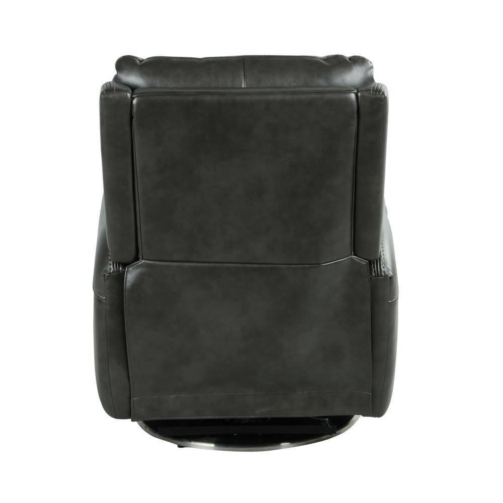 Athens Charcoal upholstered Swivel Power Recliner - Steve Silver Co.