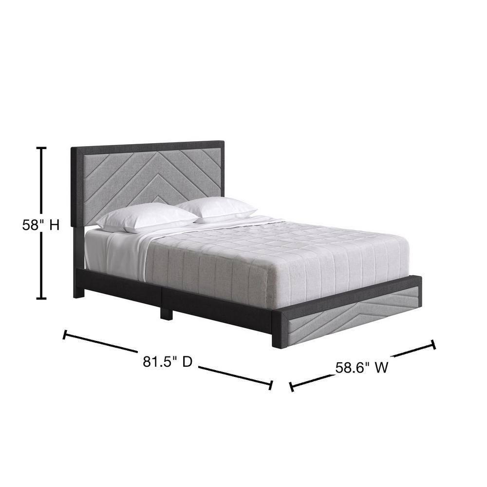 Boyd Sleep BAPBBG203DB Brayden Linen Upholstered Platform Bed