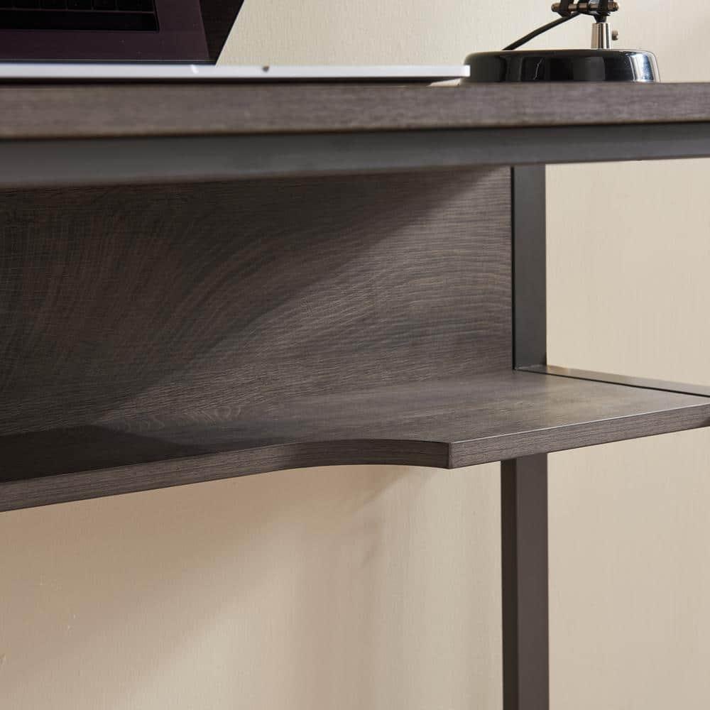 Leick Home Kona Desk in Corojo and Gunmetal Gray
