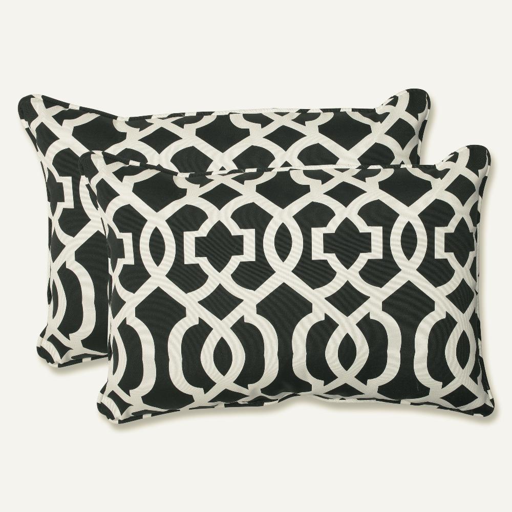Pillow Perfect New Geo Geometric Indoor/Outdoor Reversible Throw Pillow (Set of 2)