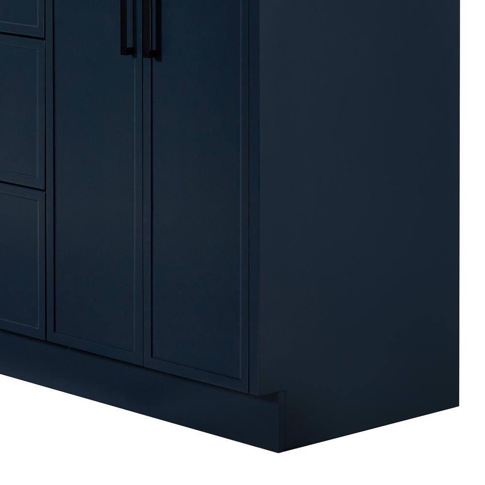 Midnight Blue 66" Freestanding Double Sink Wood Vanity Cabinet