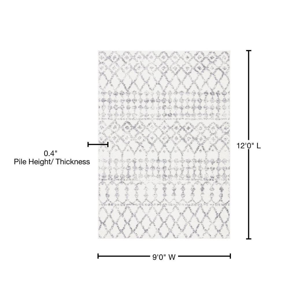 Tulum TUL657 Power Loomed Area Rug - Ivory/Grey - 8'9"x11'9" - Safavieh.