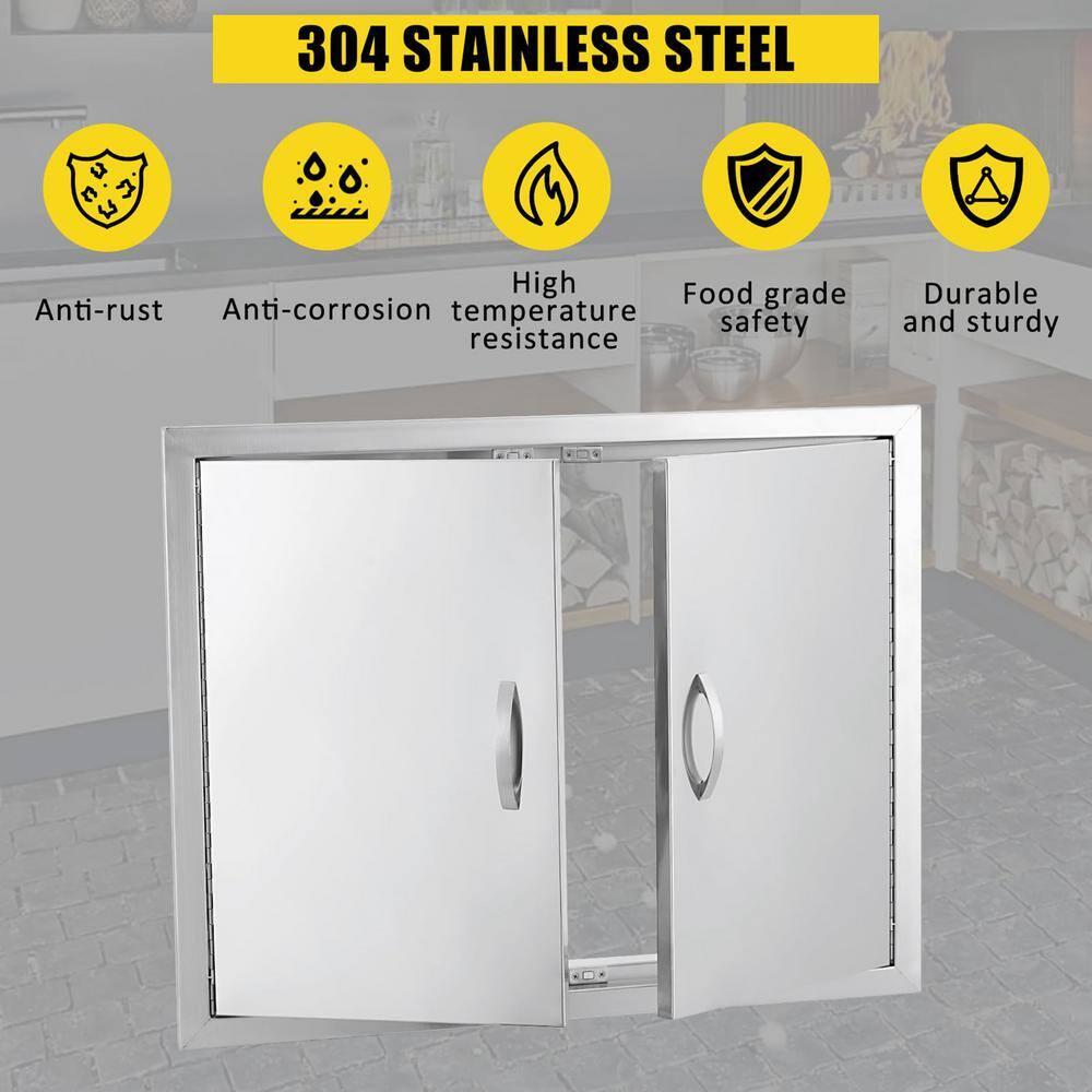 42" x 21" BBQ Access Double Door Outdoor Kitchen Island Stainless Steel Cabinet