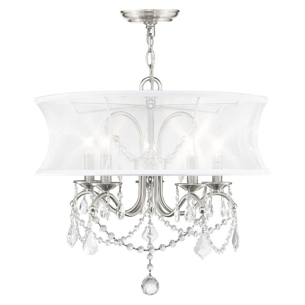 Livex Lighting Newcastle 5 - Light Chandelier in  Brushed Nickel