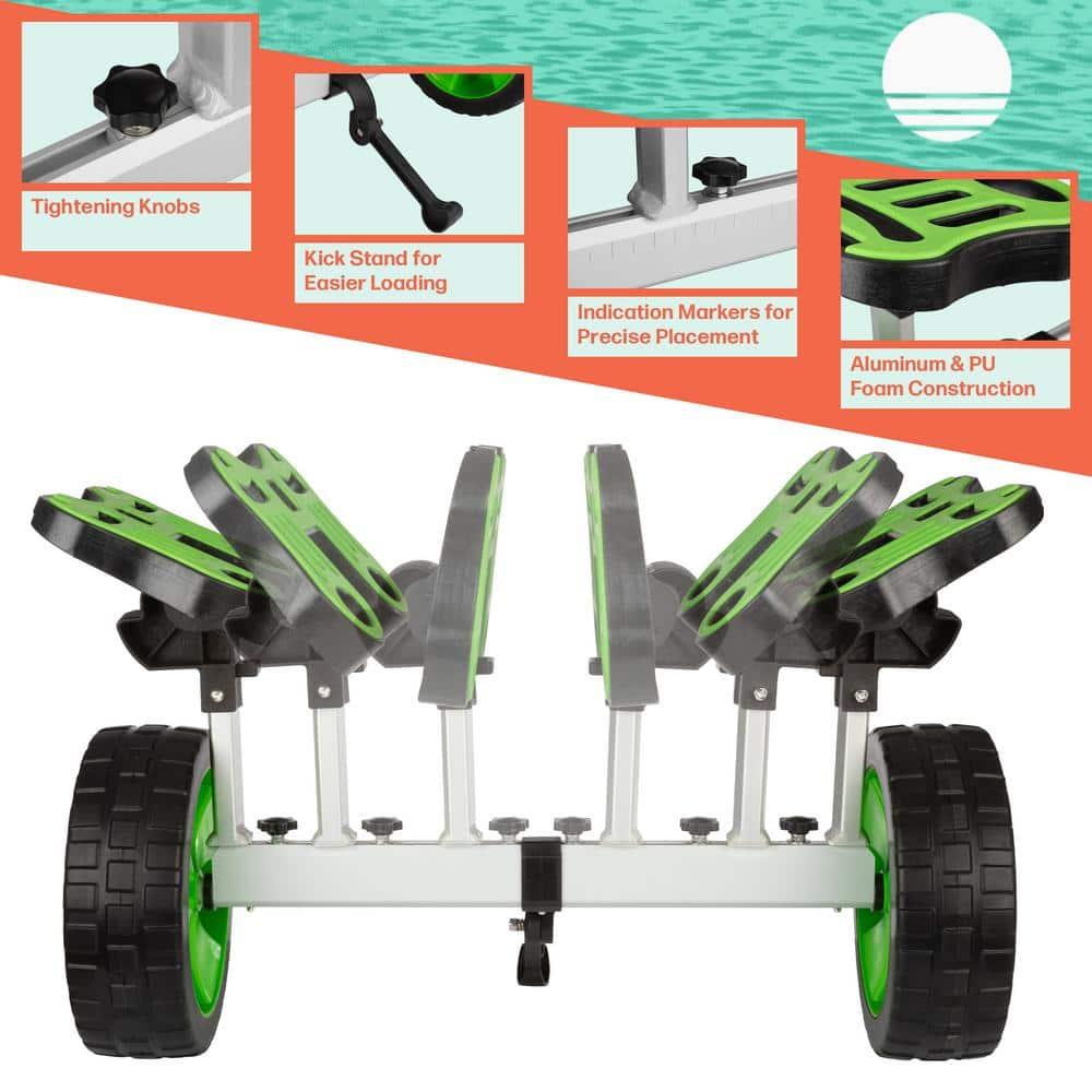 Kayak Cart with 220lb Capacity, Green