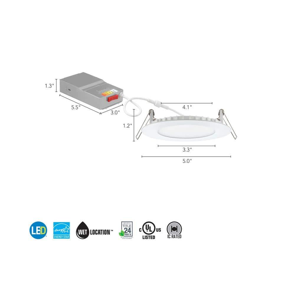 Juno WF4 SWW5 90CRI CP6 MW M2 4'' Tunable Color Temperature Dimmable LED Retrofit Recessed Lighting Kit