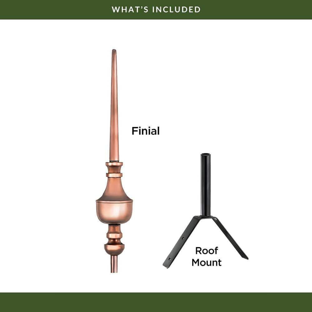 Good Directions Victoria Polished Copper Roof Finial 27 Inches Tall