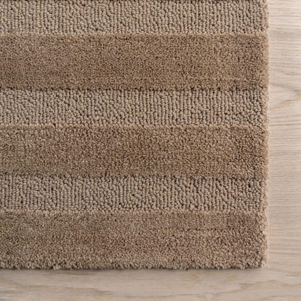 Ebern Designs Vestry Striped Wool Area Rug