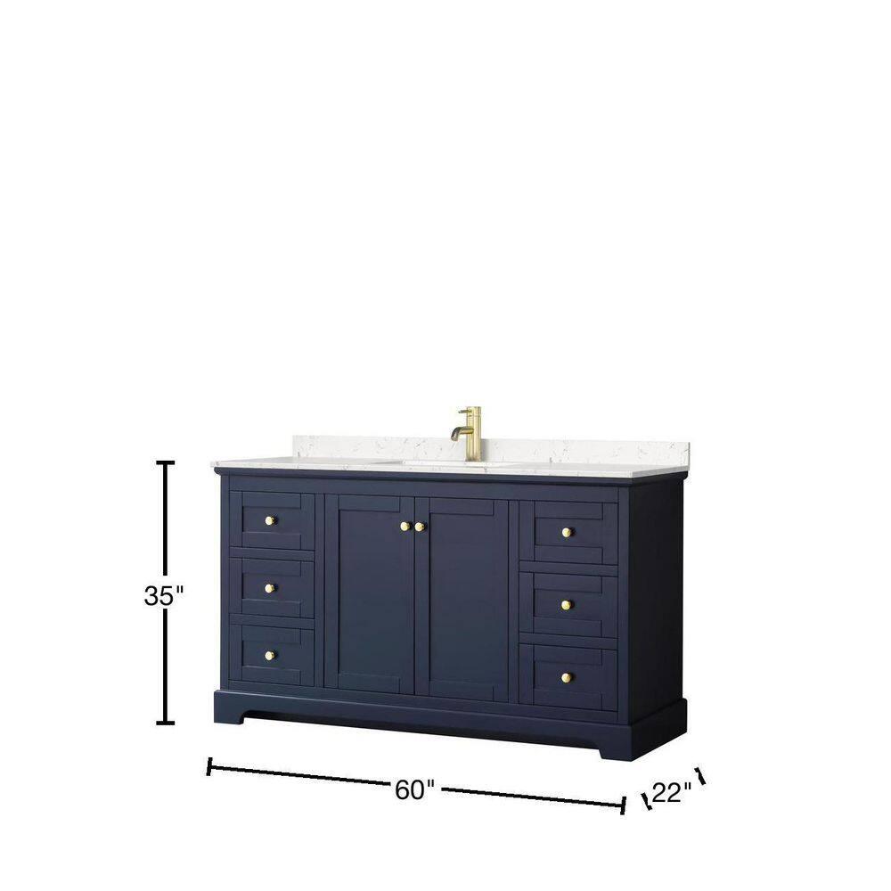 Wyndham Collection Avery 60'' Single Bathroom Vanity with Top