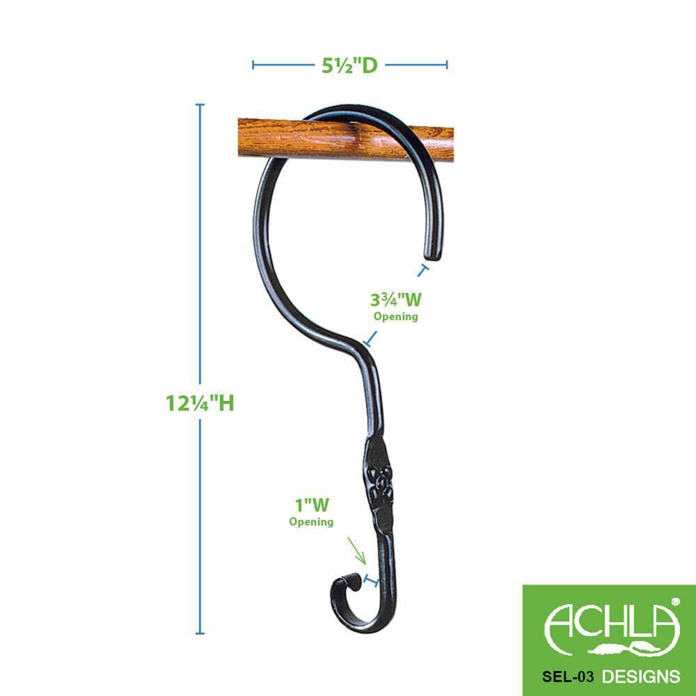 ACHLA Metal Weather Resistant Hook Plant Stand (Set of 2)