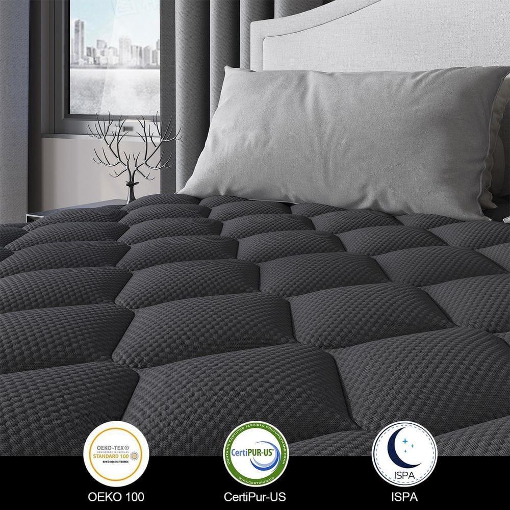 Queen Mattress, Hybrid Mattresses 10 Inch Euro Top Medium Firm for Back & Lumbar Support, 100 Night Trial, Individual Pocket Spring Bed for Motion Isolation & Pressure Relief Black