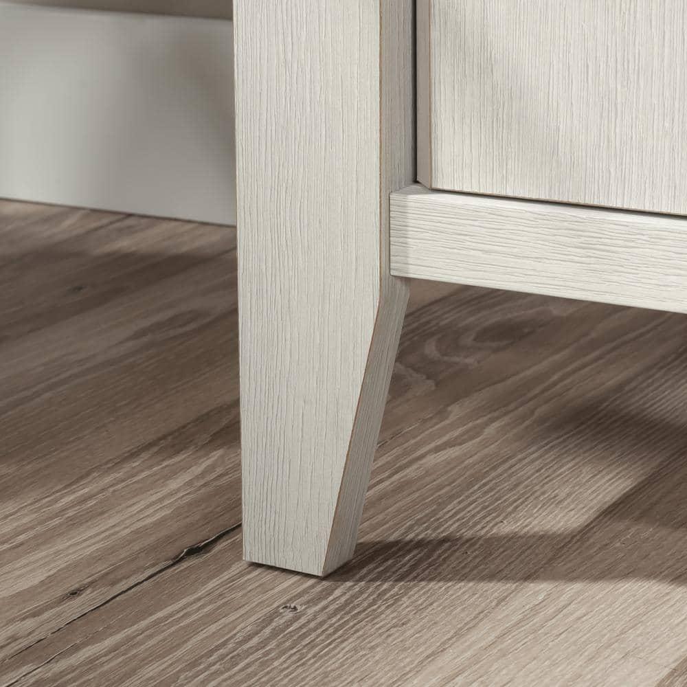 Sauder Summit Station Storage Cabinet Glacier Oak: Laminated MDF, 4 Adjustable Shelves, CARB Certified