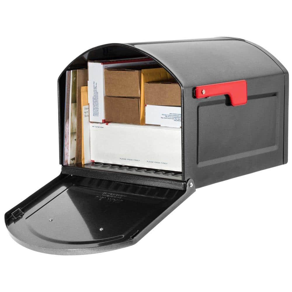 Architectural Mailboxes Centennial Post Mount Galvanized Steel Post Mount Pewter Mailbox