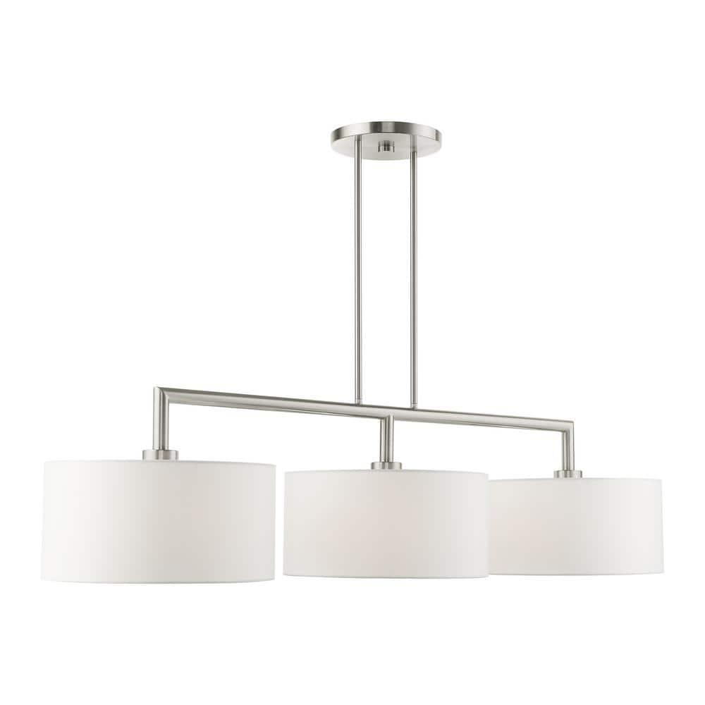 Livex Lighting Meridian 3 - Light Chandelier in  Brushed Nickel