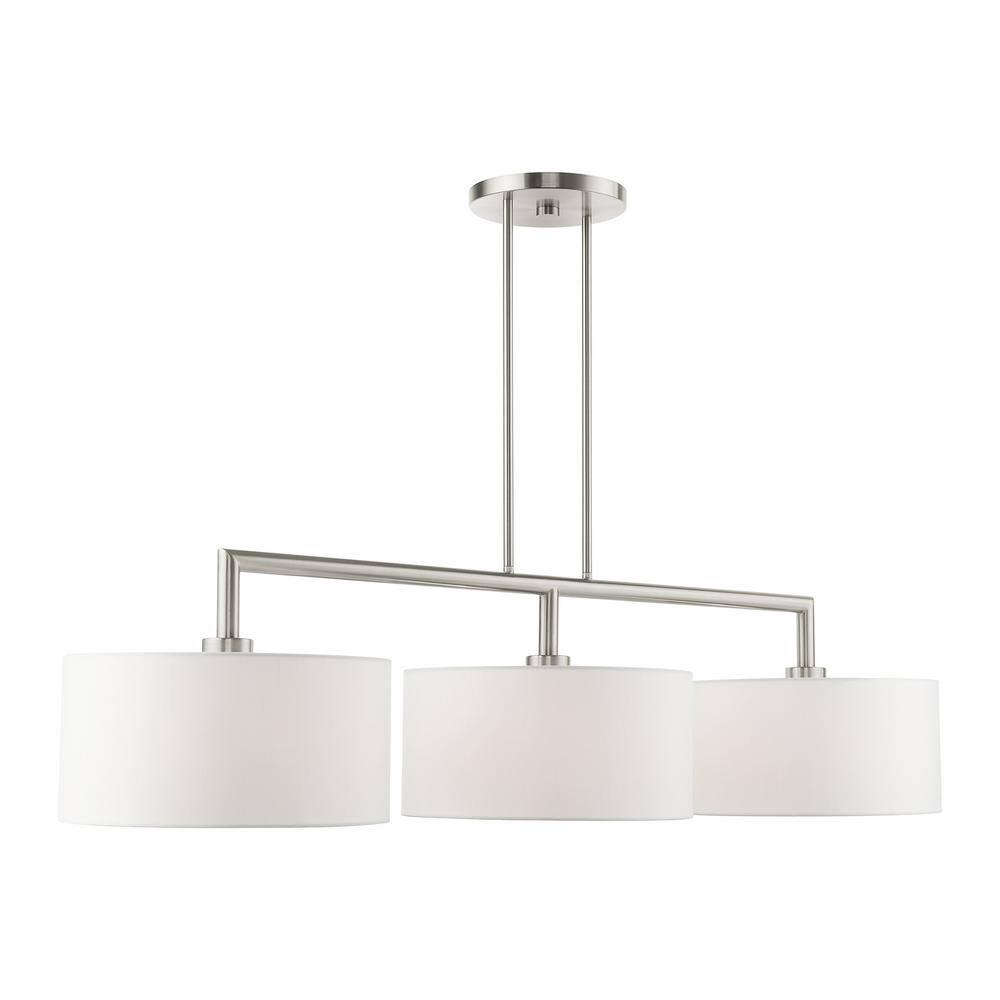 Livex Lighting Meridian 3 - Light Chandelier in  Brushed Nickel
