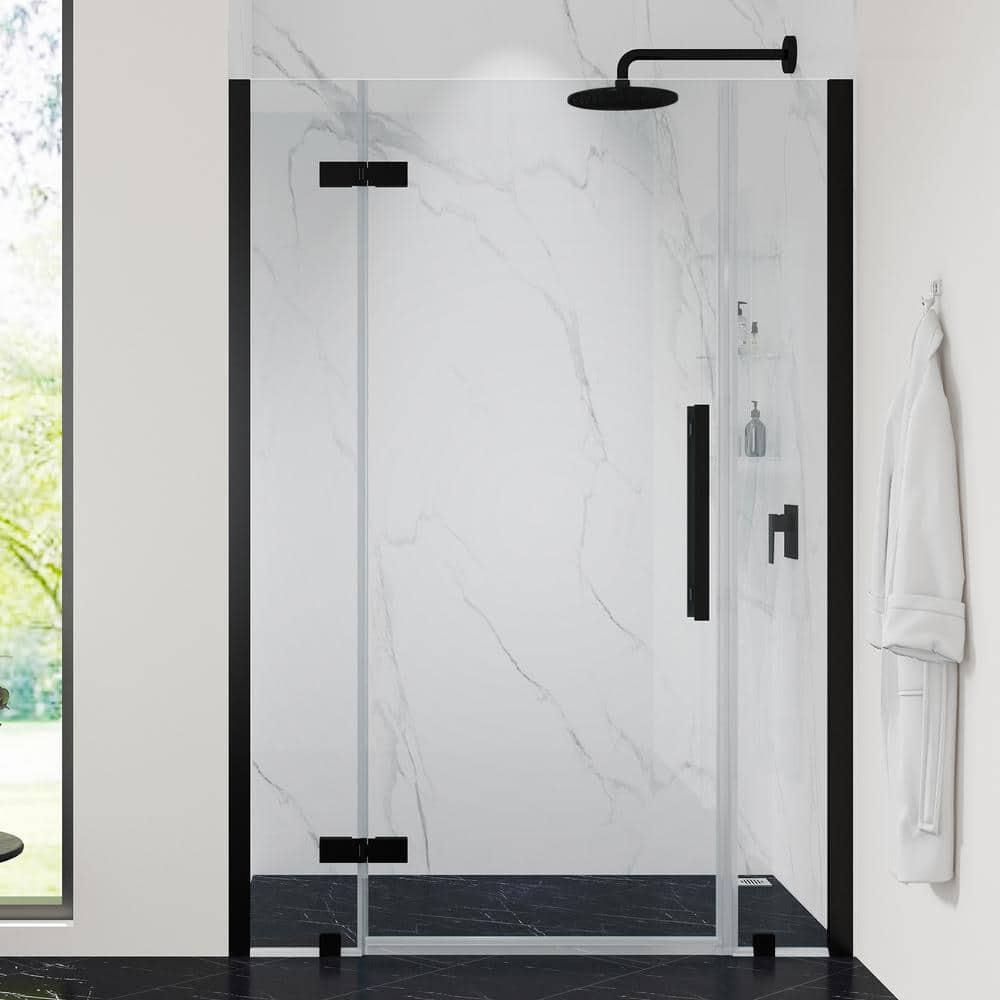 Ove Decors Endless Tampa 46" W x 72" H Alcove Frameless Shower Kit, Door, 2 Panel, Shelves TA1320401