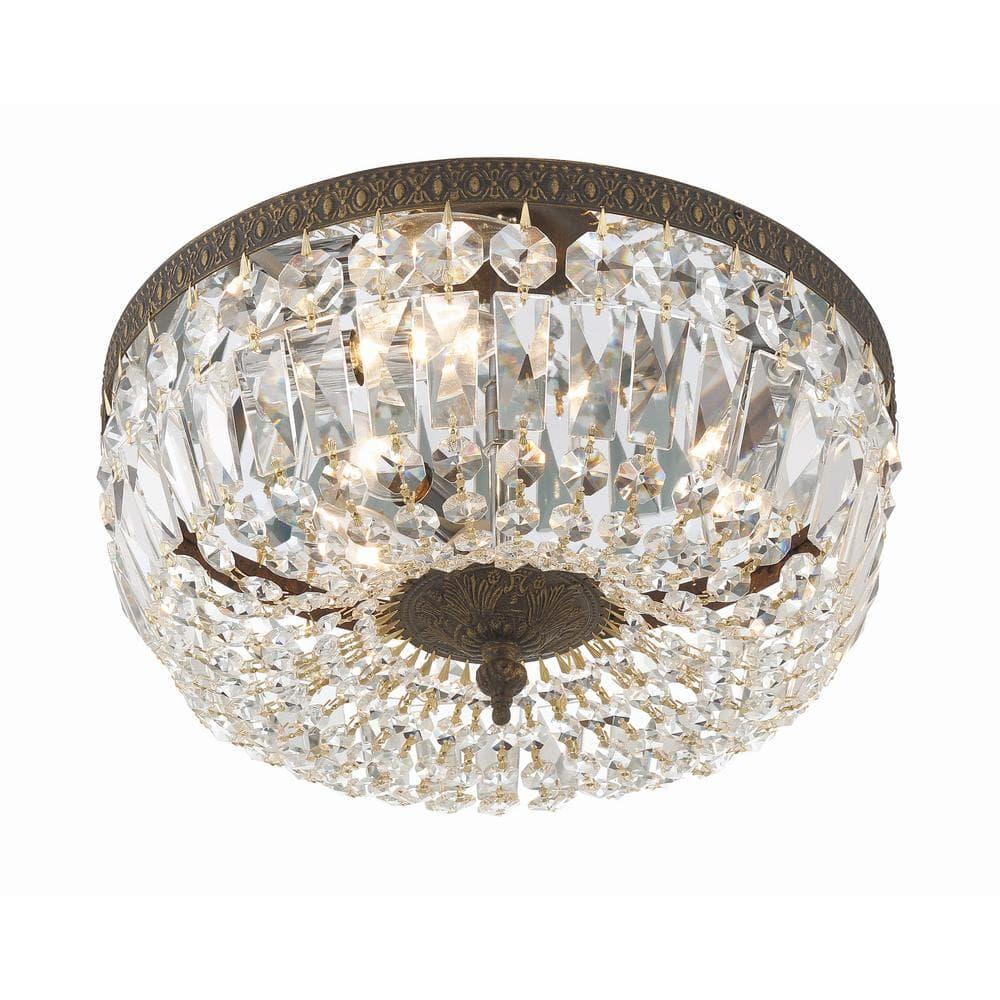 Crystorama Lighting Ceiling Mount 3 - Light Flush Mount in  English Bronze