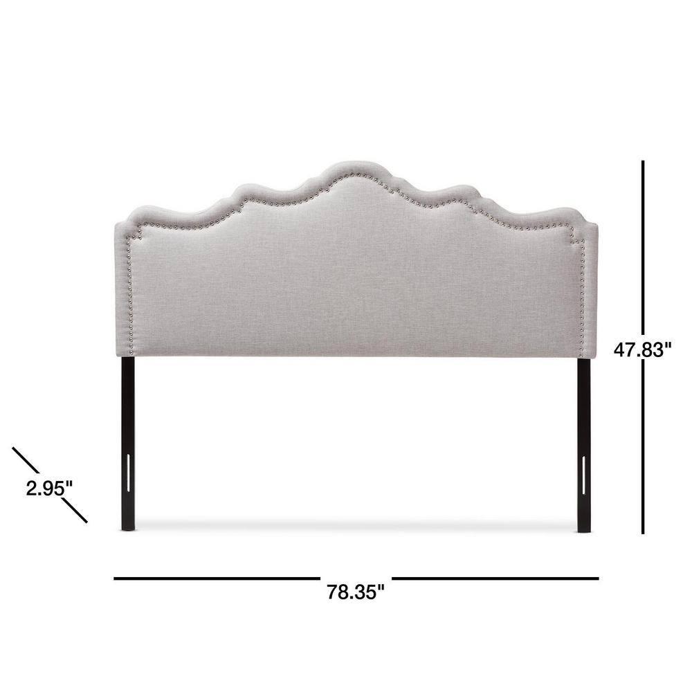 Baxton Studio Nadeen Modern and Contemporary Greyish Beige Fabric Queen Size Headboard