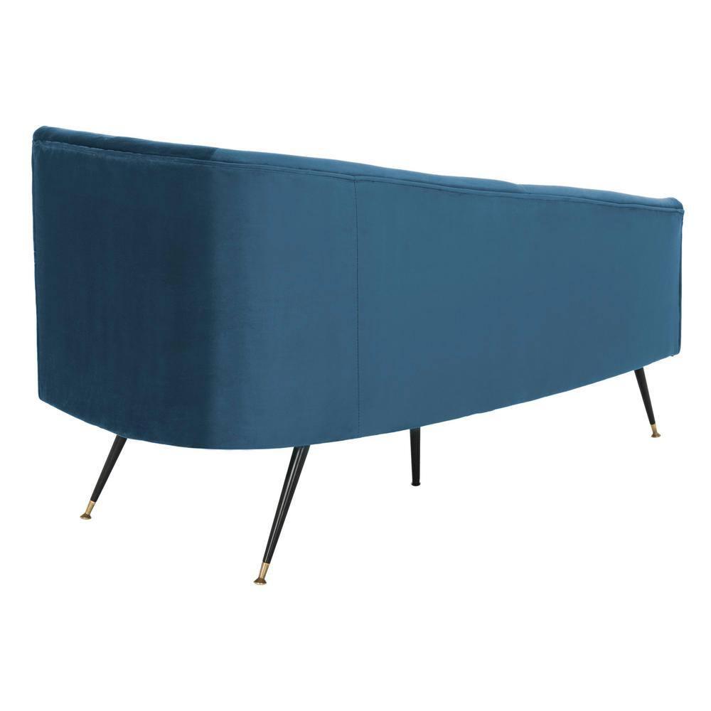 Evangeline Parisian Settee - Navy/Black - Safavieh.