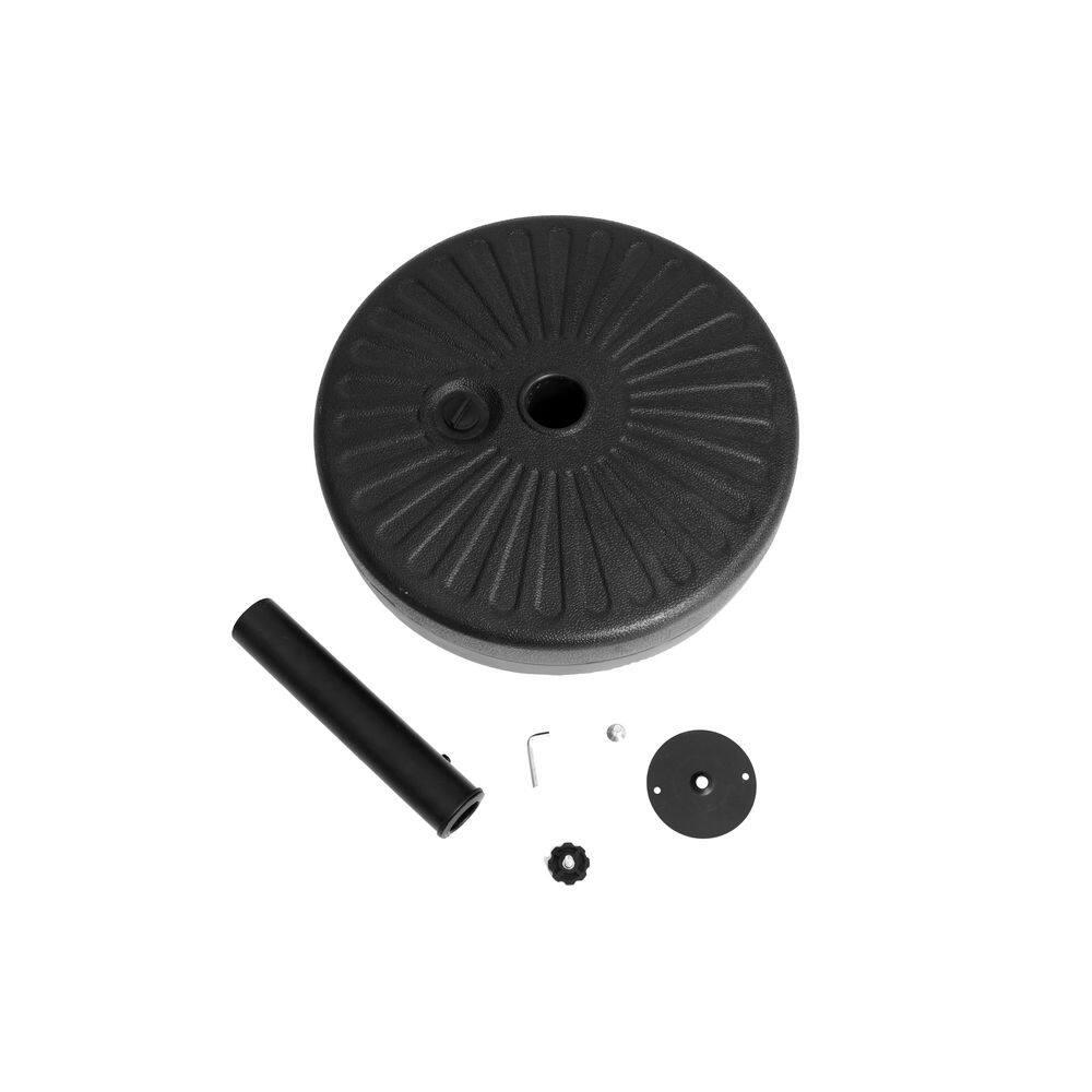 Plastic Patio Umbrella Base in Black
