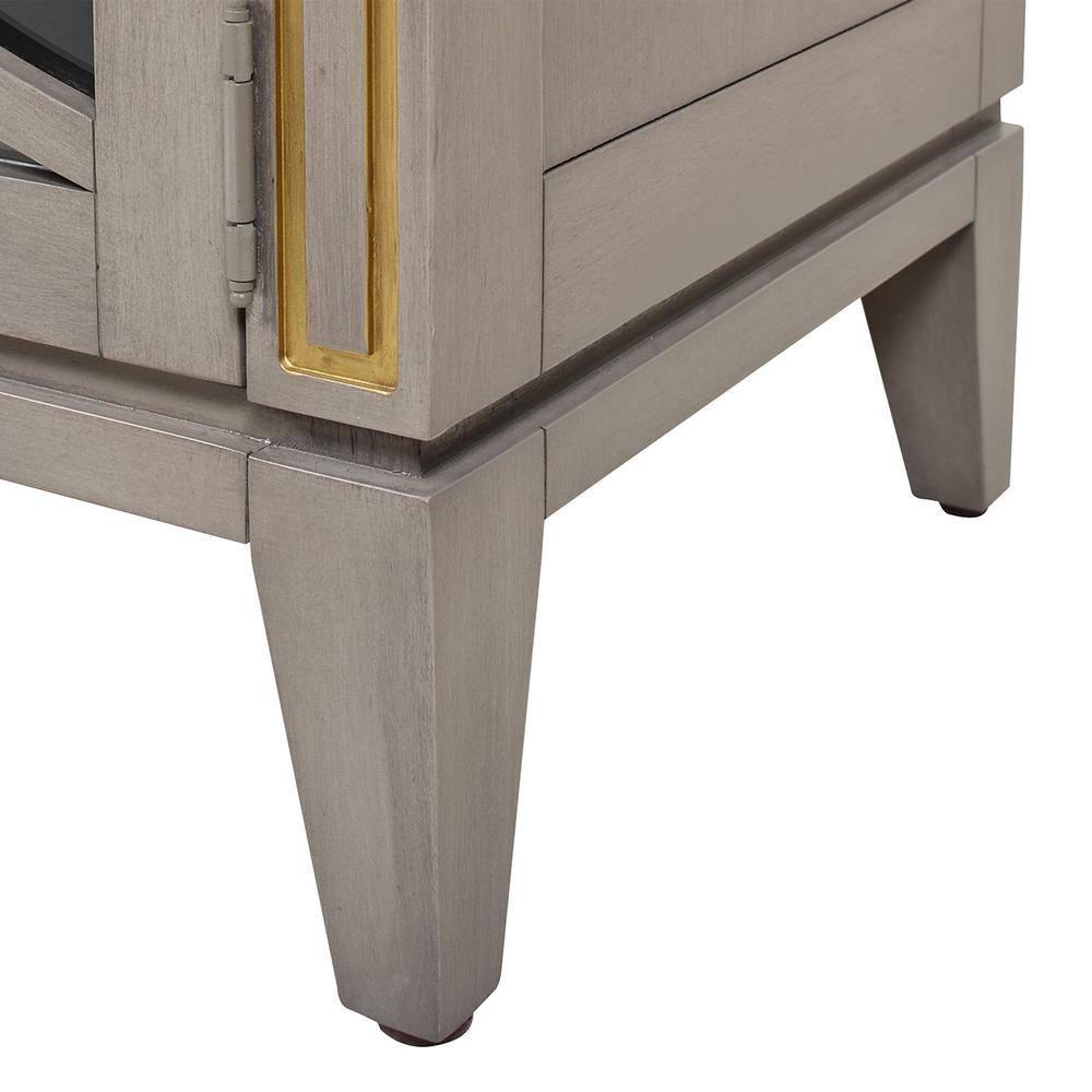 Jennifer Taylor Home Dauphin 71" TV Stand Display Console Table Grey Cashmere