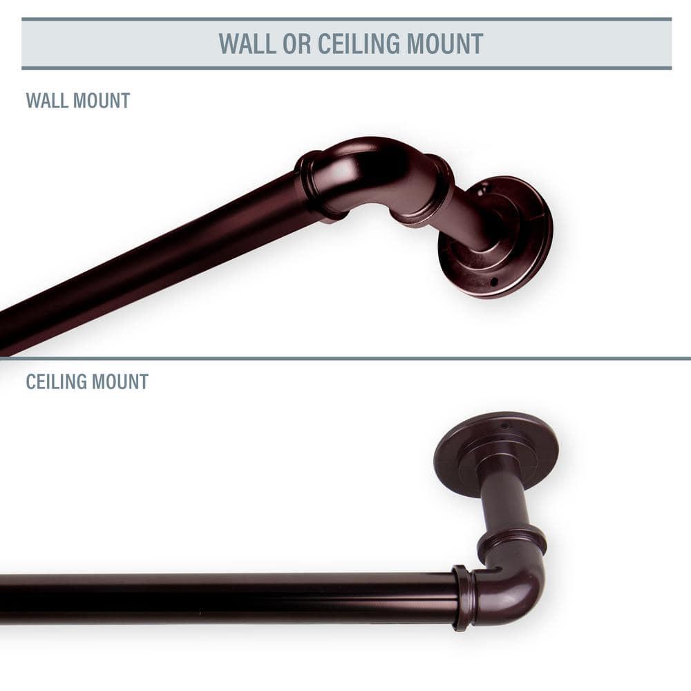 Rod Desyne 1 inch Blackout Curtain Rod, 84 x 120, Bronze