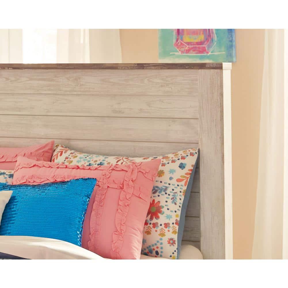 Signature Design by Ashley Casual Willowton Full Panel Headboard  Whitewash