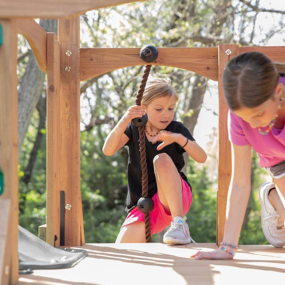 Backyard Discovery Endeavor II Swing Set With Gray Wave Slide