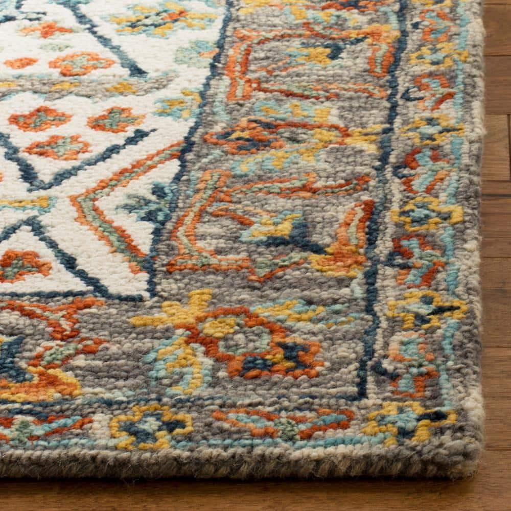 Aspen APN308 Hand Tufted Indoor Area Rug - Ivory/Blue - 9'x12' - Safavieh