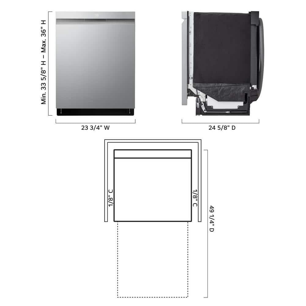 LG LG Top Control Dishwasher with QuadWash® Pro LDPH7972S
