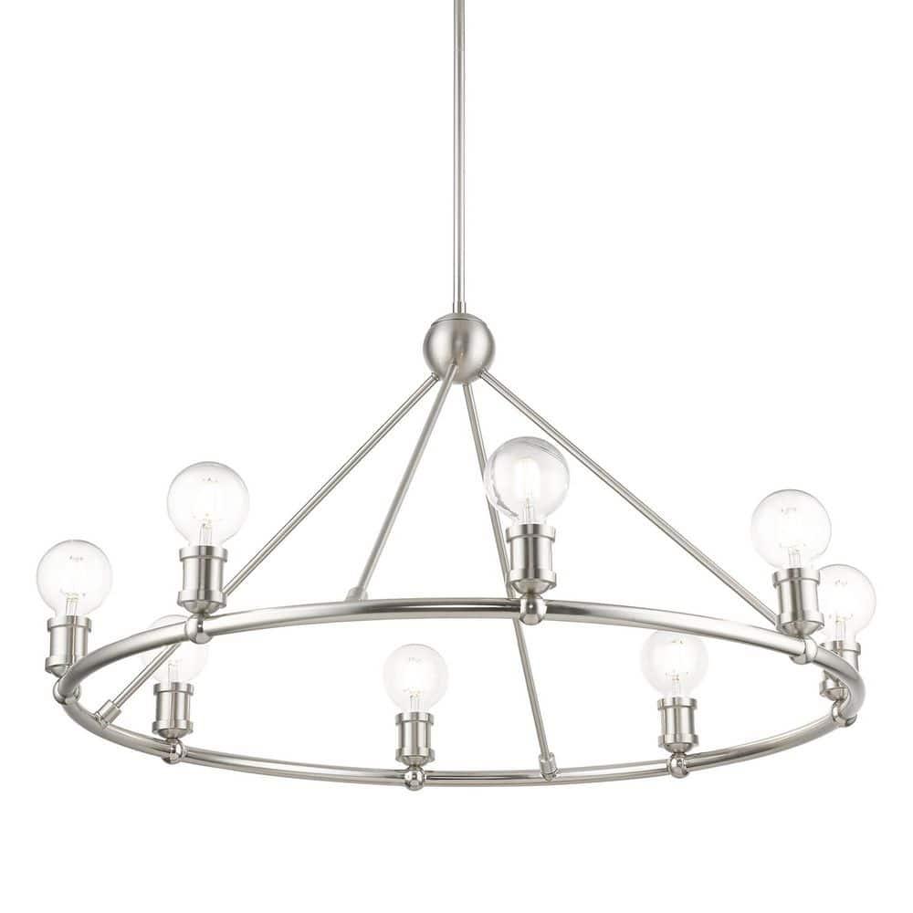 Livex Lighting Lansdale 8 - Light Chandelier in Brushed Nickel
