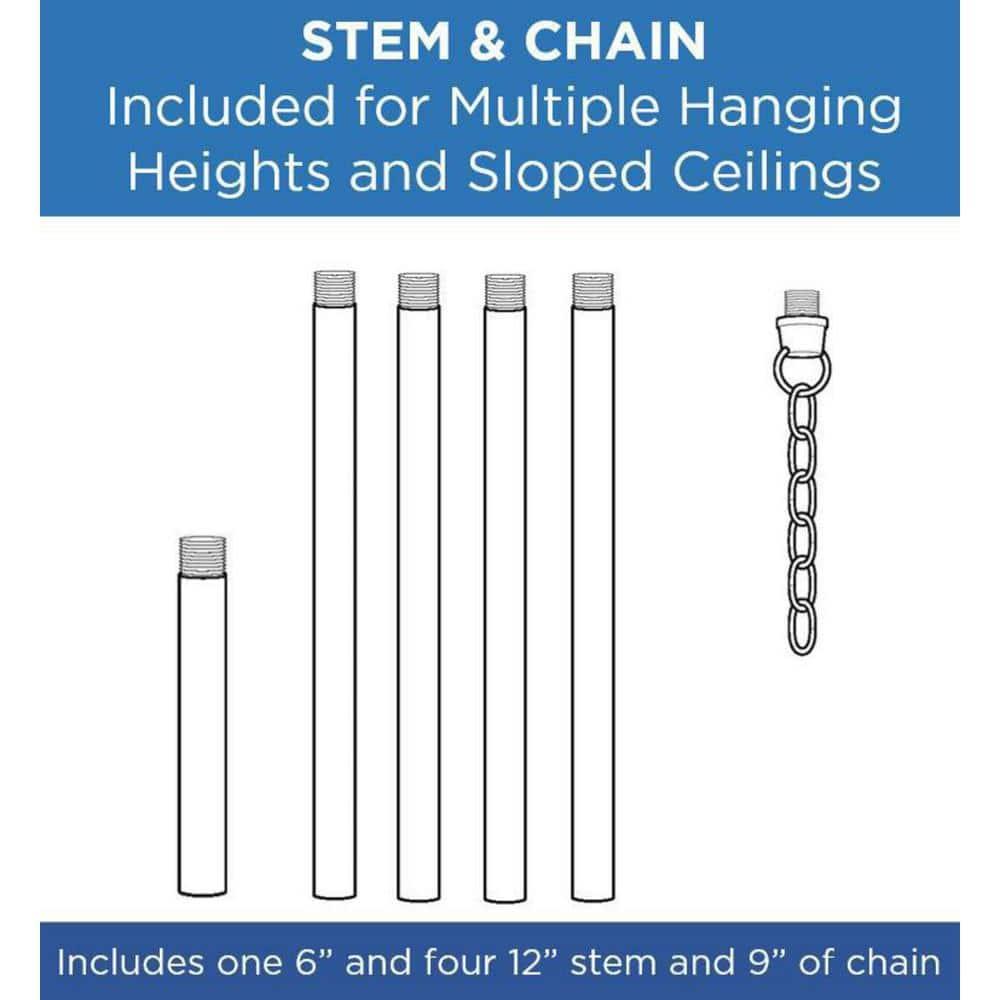 Progress Lighting Rivera 5 - Light Dimmable Linear Chandelier