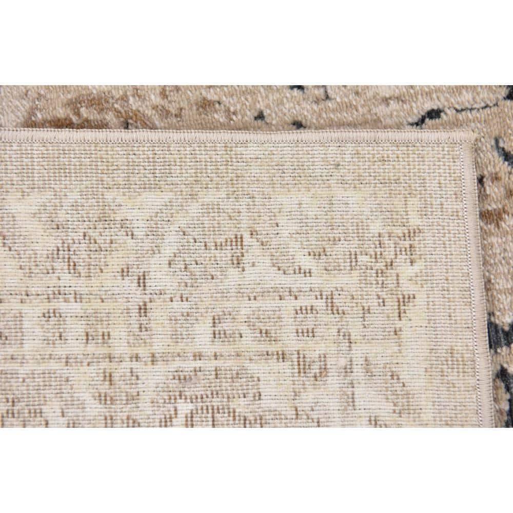 Unique Loom Chateau Collection Area Rug - Jefferson (7' 1" Square Beige/Light Brown)