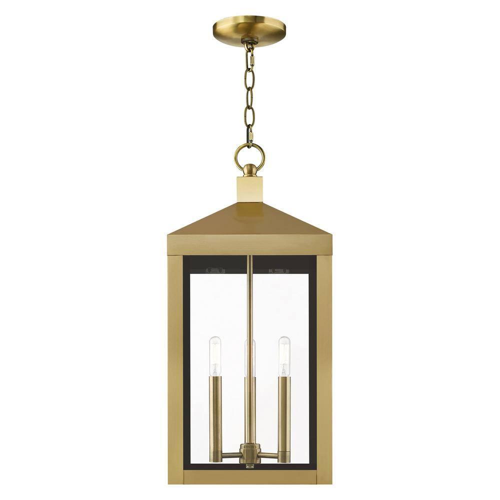 Livex Lighting Nyack 3 - Light Pendant in  Antique Brass