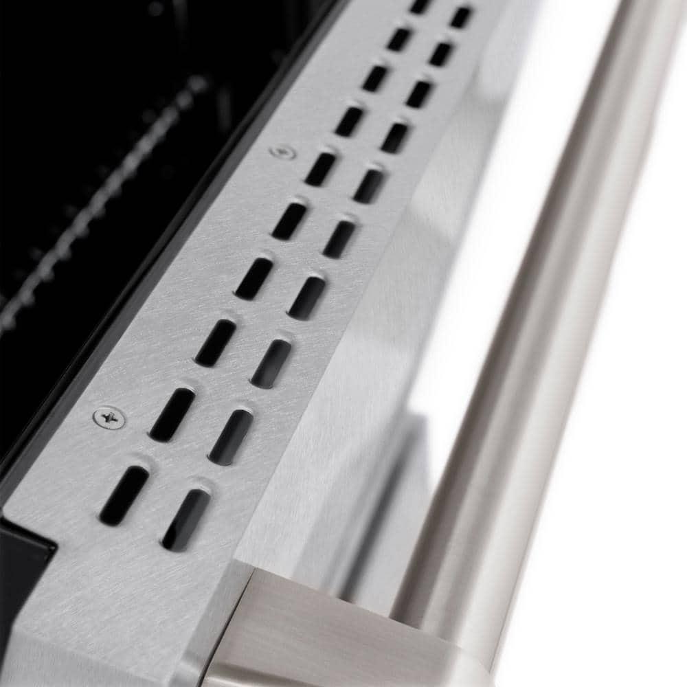 ZLINE Satin ZLINE 30 in. Paramount Gas Range w/ 4 Burners & Convection Oven w/ Door SGRS-30