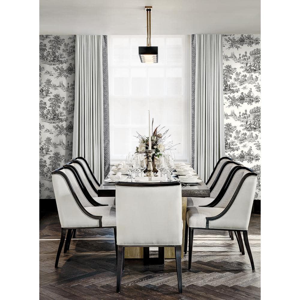 NextWall Inkwell Chateau Toile Peel and Stick Wallpaper